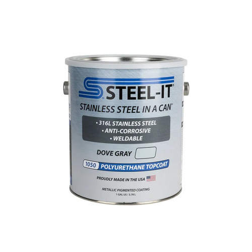 Paint - Stainless Steel in a Can - Urethane - Weldable - Non-Corrosive - Gray - 1 gal Can - Each