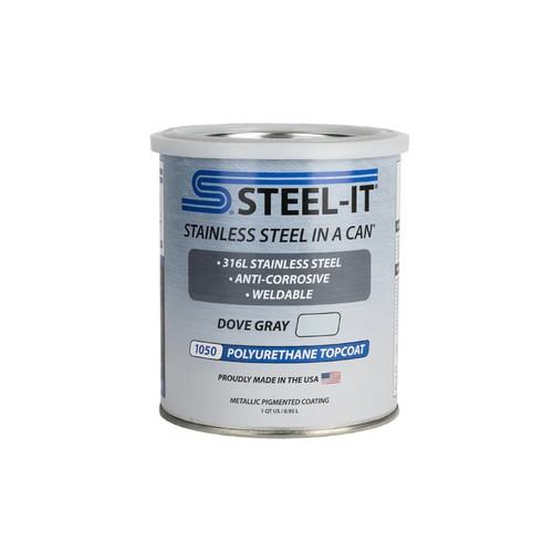 Paint - Stainless Steel in a Can - Urethane - Weldable - Non-Corrosive - Gray - 1 qt Can - Each