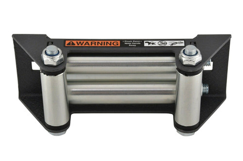 Winch Fairlead - Roller - Stainless Rollers - Steel - Black Paint - Superwinch Terra 35 / 45 Series Winches - Each