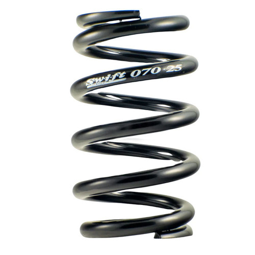 Coil Spring - Coil-Over - Barrel - 2.5 in ID - 7 in Length - 650 lb/in Spring Rate - Steel - Black Powder Coat - Each