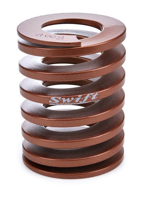 Bump Stop Spring - Flat Wire - Progressive - 3 in Free Length - 2.3 in OD - 400-800 lb/in Spring Rate - Steel - Copper Powder Coat - Each
