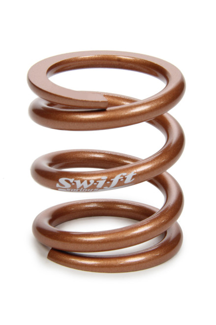 Bump Stop Spring - Round Wire - 2.25 in Free Length - 2 in OD - 1000 lb/in Spring Rate - Steel - Copper Powder Coat - Each