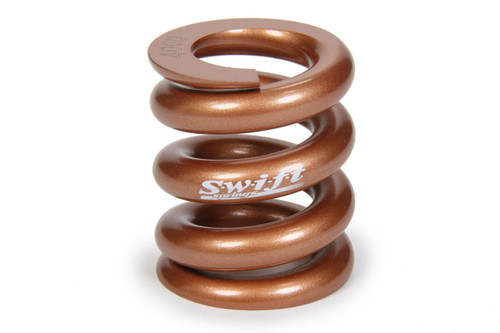 Bump Stop Spring - Round Wire - 2.25 in Free Length - 2 in OD - 4000 lb/in Spring Rate - Steel - Copper Powder Coat - Each