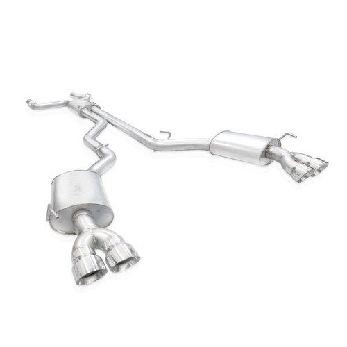 Exhaust System - Cat-Back - 3 in Diameter - 3.5 in Tips - Stainless - Natural - Ford Midsize SUV 2020-24 - Kit
