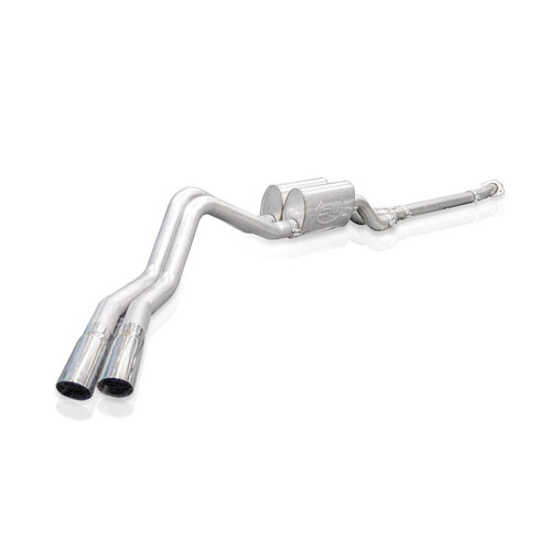 Exhaust System - Redline - Cat-Back - 3 in Diameter - 3.5 in Tips - Stainless - Natural - Ford Coyote - Ford Fullsize Truck 2021-22 - Kit