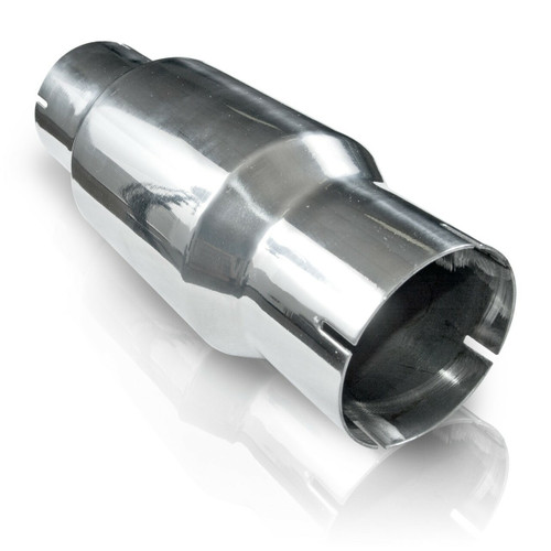 Catalytic Converter - Hi-Flow Matrix - 3 in Inlet - 3 in Outlet - Round - 4 in Diameter Case - 10.75 in Long - Stainless - Natural - Each