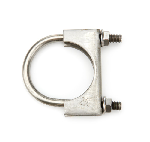 Exhaust Clamp - Saddle Clamp - 2.25 in Diameter - Stainless - Natural - Each