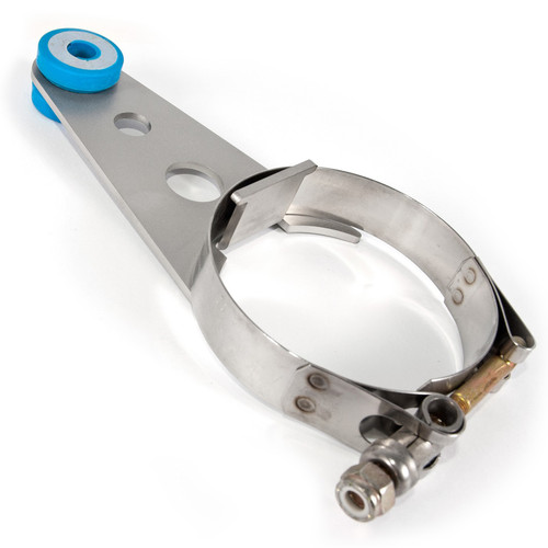 Exhaust Muffler Hanger - Bolt-On - Band Clamp - 2.5 in - Stainless / Silicone - Natural / Blue - Each