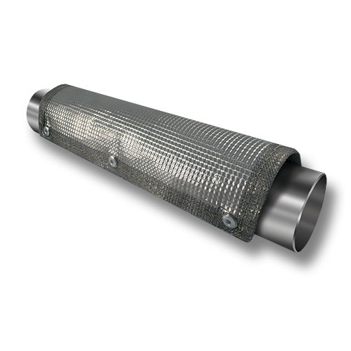 Exhaust Heat Shield - 6 x 12 in - Clamp-On - Stainless - Silver - Up to 3 in Tubing - Each