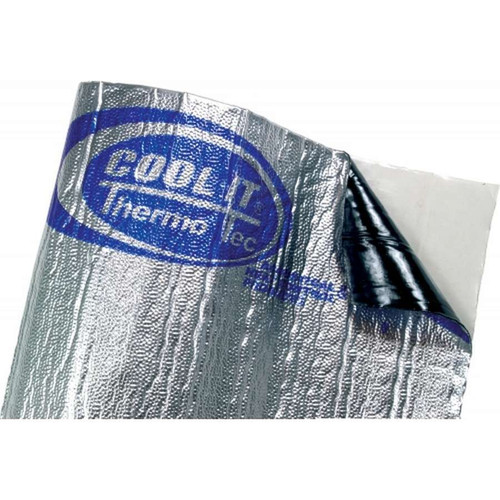 Heat and Sound Barrier - The Suppressor - 36 x 60 in Sheet - 0.063 in Thick - Self Adhesive Backing - Aluminized Plastic - Silver - Each