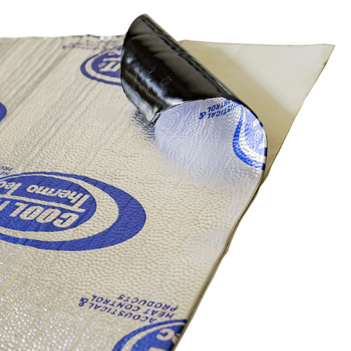 Heat and Sound Barrier - Floor / Dash Kit - 36 sq/ft - One Sided Adhesive - Aluminized Synthetic Fiber - Silver - Each Heat and Sound Barrier - Floor / Dash Kit - 36 sq/ft - One Sided Adhesive - Aluminized Synthetic Fiber - Silver - Each