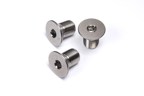 Brake Rotor Bolt - 1/2-20 in Thread - 1 in Long - Allen Head - Titanium - Natural - Set of 3 Brake Rotor Bolt - 1/2-20 in Thread - 1 in Long - Allen Head - Titanium - Natural - Set of 3