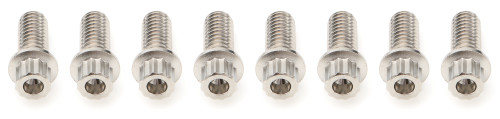 Brake Rotor Bolt - 5/16-18 in Thread - 0.75 in Long - 12 Point Head - Titanium - Natural - Set of 8