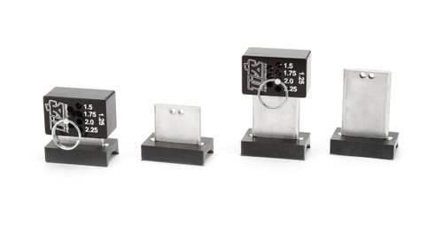 Setup Blocks - Front - 1-1/4 to 3-1/4 in Adjustable - Magnetic Base - Aluminum - Black Anodized - Mini - Pair