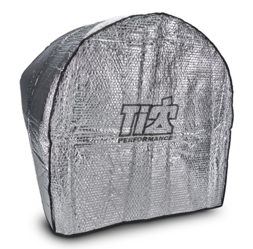 Tire Cover - 120 in Circumference - Cloth / Plastic - Black / Silver - Sprint Car - Each Tire Cover - 120 in Circumference - Cloth / Plastic - Black / Silver - Sprint Car - Each