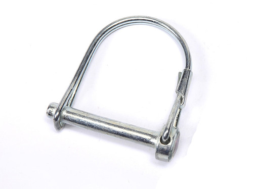 Top Wing Pin - Quick Pin - 2 In Long - 0.25 in OD - Integrated Safety Clip - Steel - Zinc Oxide - Wing Tree - Sprint Car - Each