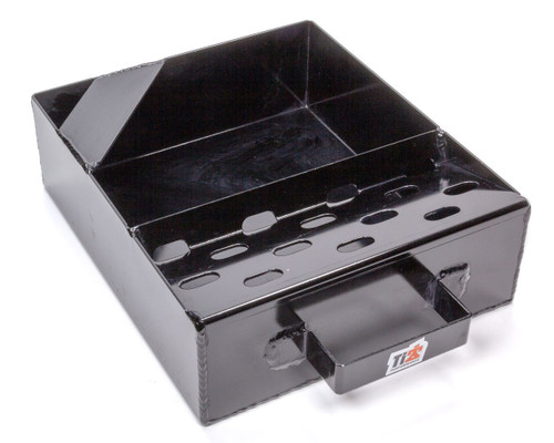 Drain Pan - 12 in Long - 10.25 in Wide - 3.75 in Deep - Aluminum - Black Powder Coat - Quick Change - Each
