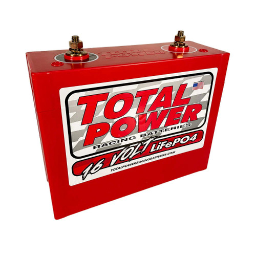 Battery - 16 Volt LifePO4 - Lithium-Ion - 1225 Cranking Amps - Top Post Threaded Terminals - 8.75 in L x 6.875 in H x 3.125 in W - Each