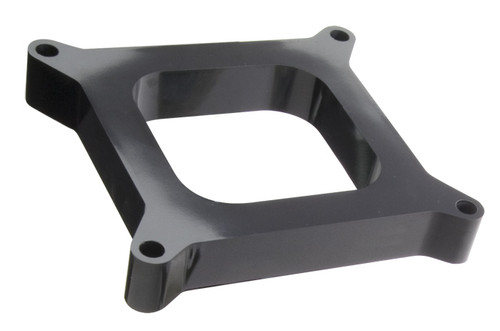 Carburetor Spacer - 0.5 in Thick - Open - Gasket / Hardware Included - Plastic - Black - Each