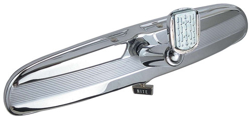 Mirror - Rear View - Oval - 9.75 in Wide - Day/Night Lever - Plastic - Chrome - Each