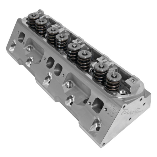 Cylinder Head - Power Port 190 - Assembled - 2.020 / 1.570 in Valves - 190 cc Intake - 60 cc Chamber - 1.560 in Springs - Straight Plug - Aluminum - Small Block Mopar - Each