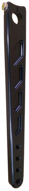 Pitman Arm - 11.25 to 14.25 in Long - 10 Degree Angle Broach - Aluminum - Black Anodized - Triple X Sprint Car - Each