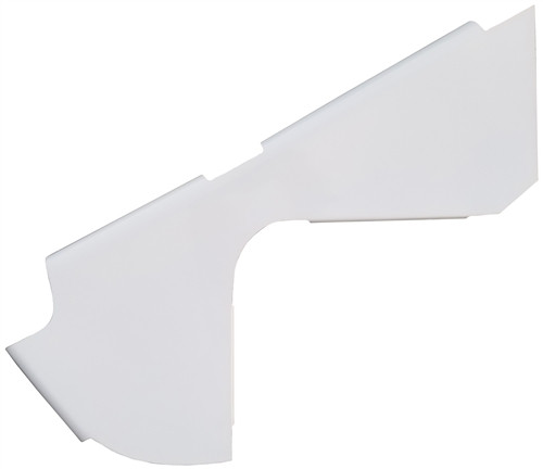 Nose - 5-Series - Driver Side - Fiberglass - White - Triple X Sprint Car - Each