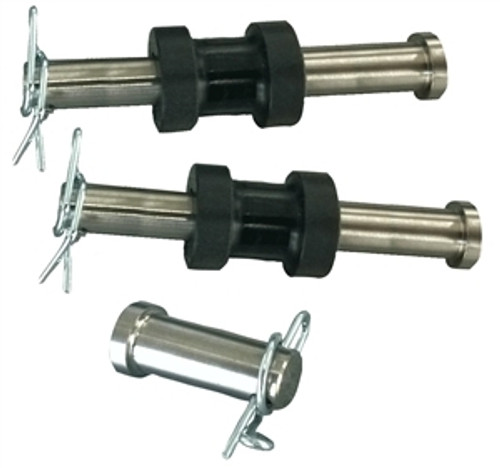 Jacobs Ladder Pin - 3/8 in Diameter - 3-3/4 in Long - Bushings / Clips / Springs - Steel - Zinc Oxide - Triple X Sprint Car - Kit