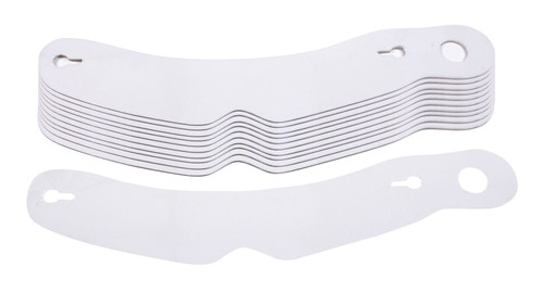 Helmet Shield Tear Off - 2 mm Thick - 11.5 in Center to Center - Nose Notch - Plastic - Clear - Impact Helmets - Set of 200