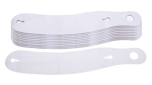 Helmet Shield Tear Off - 2 mm Thick - 10.75 in Center to Center - Plastic - Clear - Bieffe / Impact Helmets - Set of 200