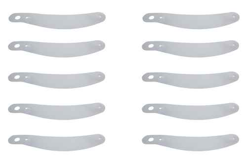 Helmet Shield Tear Off - 2 mm Thick - 12.125 in Center to Center - Plastic - Clear - Bell / Zamp Helmets - Set of 200