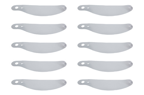 Helmet Shield Tear Off - 2 mm Thick - 12.375 in Center to Center - Plastic - Clear - Bell Helmets - Set of 200
