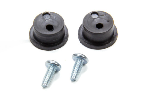 Helmet Tear Off Post - Hardware Included - Plastic - Black - Pair