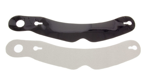 Helmet Shield Tear Off - 2 mm Thick - 11.5 in Center to Center - Nose Notch - Plastic - Smoked - Impact / Simpson Helmets - Set of 5