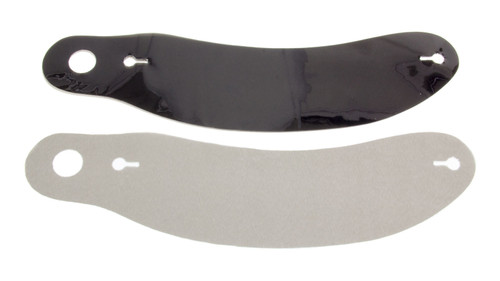Helmet Shield Tear Off - 2 mm Thick - 11.75 in Center to Center - Plastic - Smoked - Impact / Zero-9 Helmets - Set of 5