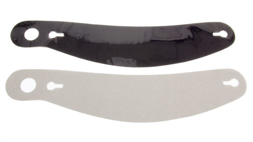 Helmet Shield Tear Off - 2 mm Thick - 12.125 in Center to Center - Plastic - Smoked - Zamp Helmets - Set of 5
