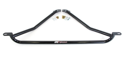 Chassis Brace - 3-Point - Front Subframe - Tubular - Bolt-On - Hardware Included - Steel - Black Powder Coat - GM G-Body 1978-88 - Each