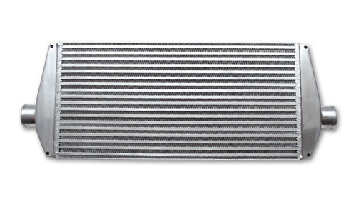 Intercooler - 33 x 3.5 x 12 in Tall - 3 in Inlet - 3 in Outlet - Brackets Included - Aluminum - Natural - Each