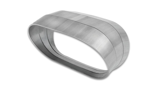 Exhaust Bend - Pie-Cuts - 45 Degree - 2.188 in H x 3.5 in W - Stainless - Natural - Set of 3