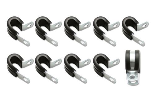 Line Clamp - Adel - 3/8 in ID - Rubber Lining - Stainless - Set of 10