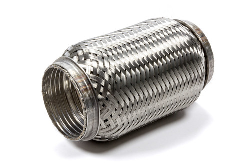 Exhaust Flex Pipe - TurboFlex - Weld-On - Flexible - 2.5 in Inlet - 2.5 in Outlet - 6 in Long - Stainless - Each