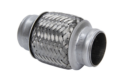 Exhaust Flex Pipe - Standard Flex - Weld-On - Flexible - 1.5 in Inlet - 1.5 in Outlet - 4 in Long - Stainless - Each
