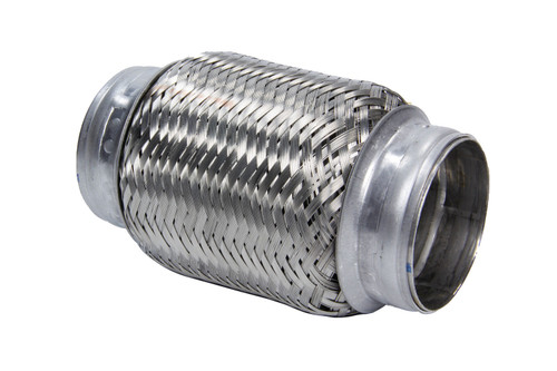 Exhaust Flex Pipe - Standard Flex - Weld-On - Flexible - 2.5 in Inlet - 2.5 in Outlet - 6 in Long - Stainless - Each