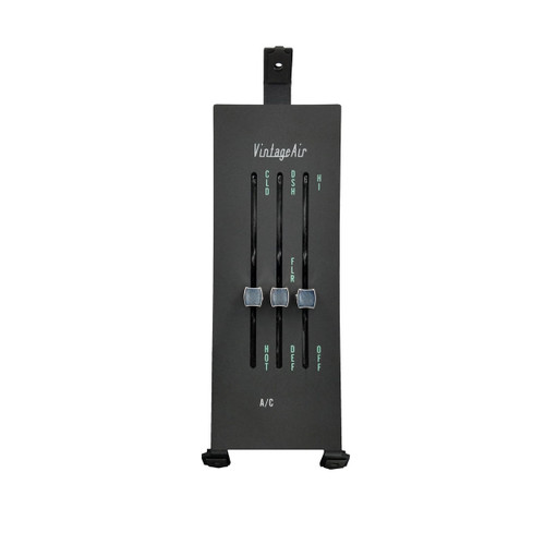 Climate Control Panel - Gen IV SureFit - 3 Lever - Vertical - 7.35 x 2.59 in Rectangle - In Dash - Plastic - Black - Chevy Camaro 1969 / GM X-Body 1969-74 - Each