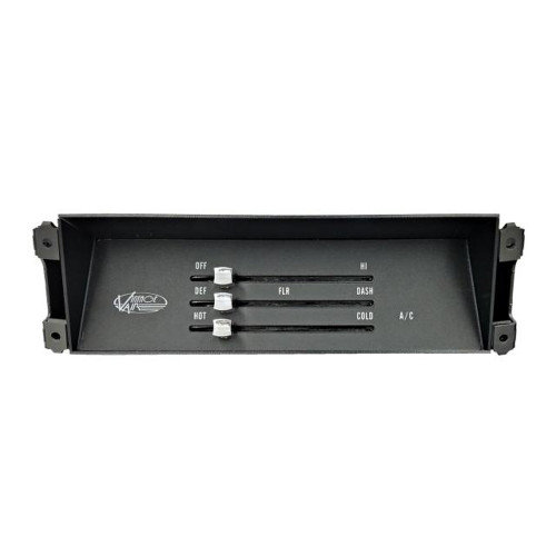 Climate Control Panel - Gen IV SureFit - 3 Lever - Horizontal - Rectangle - In Dash - Plastic - Black - GM F-Body 1967-68 - Each