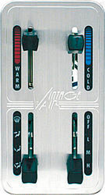 Climate Control Panel - Gen II - 4 Lever - Vertical - 4.69 x 2.5 in Rectangle - In Dash - Aluminum - Natural - Each