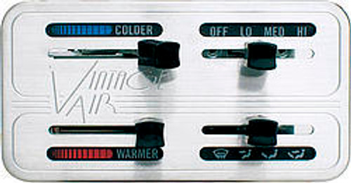 Climate Control Panel - Gen II - 4 Lever - Horizontal - 4.69 x 2.5 in Rectangle - In Dash - Aluminum - Natural - Each