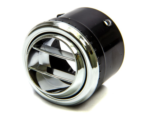 Heating / Cooling Louver - Standard Series - In Dash - Round - 2.5 in Hose - Plastic - Chrome - Each