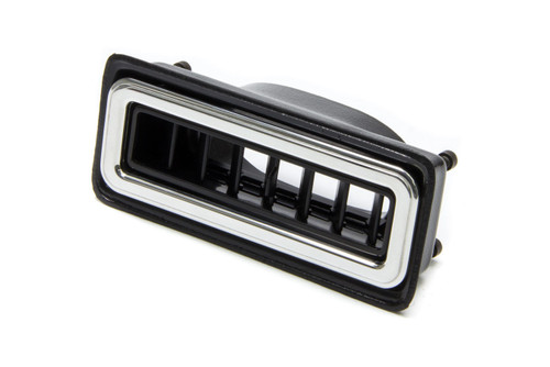 Heating / Cooling Louver - ProLine - In Dash - Rectangle - 2.5 in Hose - 4.875 x 1.75 - Aluminum / Plastic - Black / Polished - Each