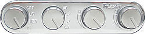 Climate Control Panel - Gen II Streamline - 4 Knob - Horizontal - 5.318 x 1 in Oval - In Dash - Aluminum - Polished - Each